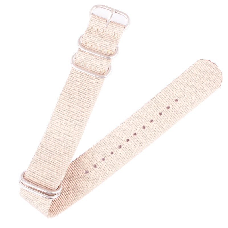 ZL Weave Nylon Watch Strap 16-20mm 24 22mm Band Canvas Watchbands 5-Rings Clasp
