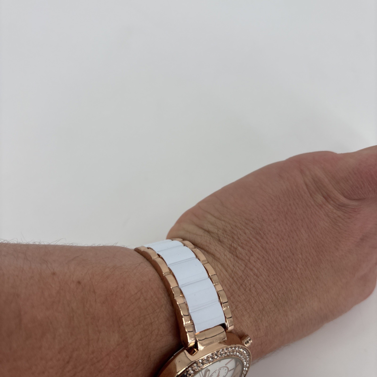 ACCUTIME WATCH CORP. LDSBAN15WM Quartz Women’s Watch Sz. 6 1/2″ New Battery