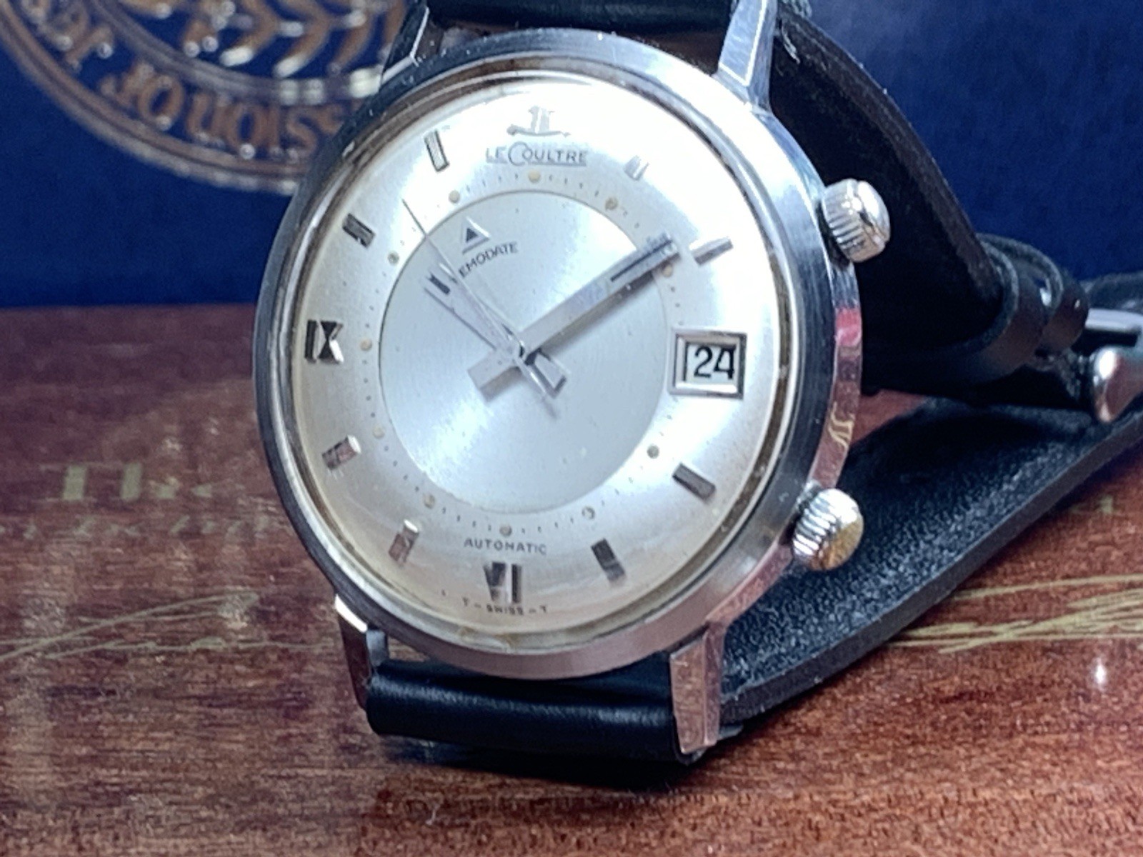 🚩JUMBO JAEGER-LeCOULTRE MEMODATE BUMPER AUTOMATIC MAN’S ALARM WATCH Runs 2FIX