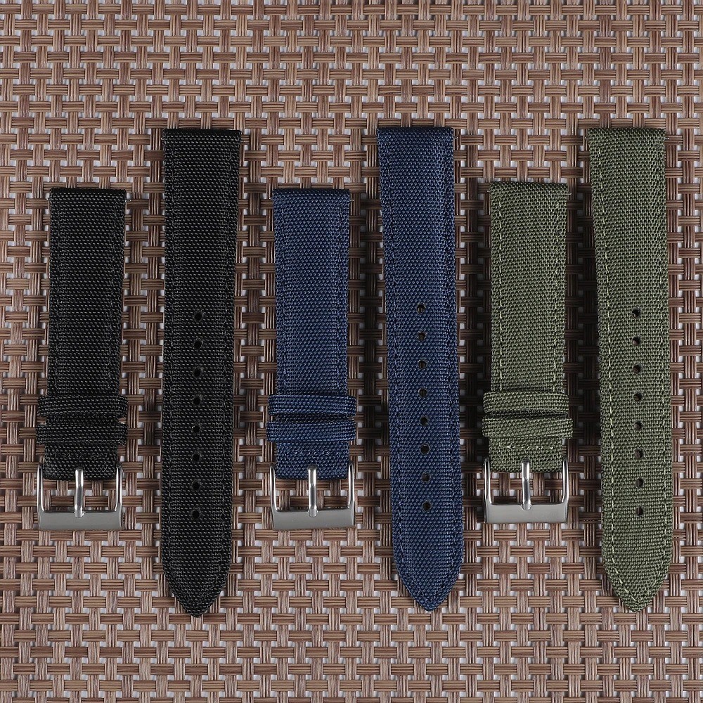 18mm 19mm 20mm 21mm 22mm 24mm Waterproof Sailcloth Watch Strap Two-Sided Nylon