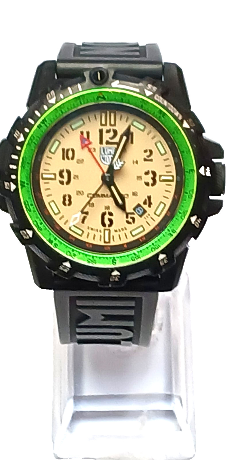 Luminox Men’s Watch Commando Raider Compass Beige Dial Black Rubber Strap 3321