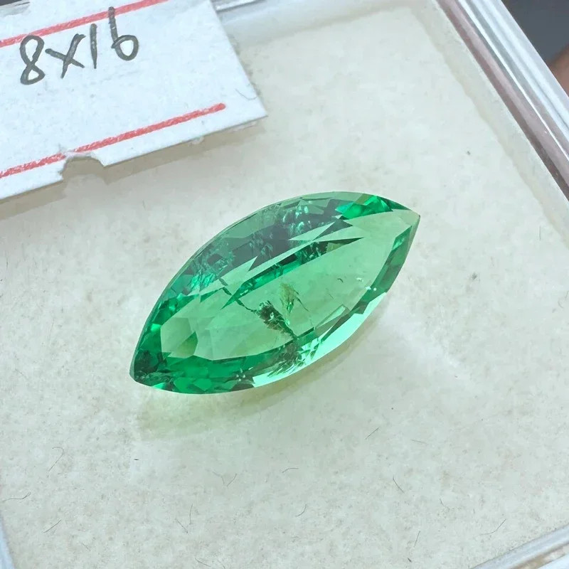 AGL Marquise Cut Lab Grown Colombia Emerald 0.42-4.2CT Gemstones for DIY Jewelry