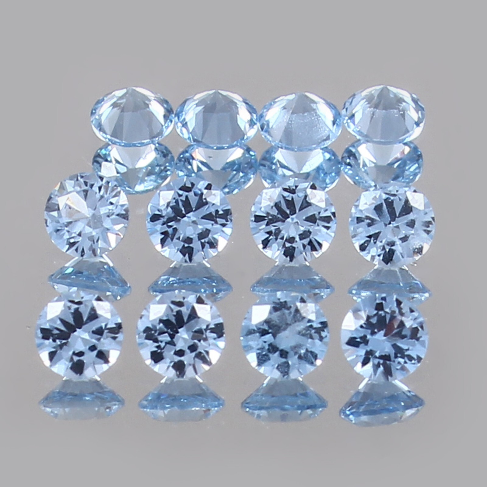 Premium Quality Brazilian Aquamarine Loose Round Gemstone Cut 3×3 MM – 5 Pcs Lot