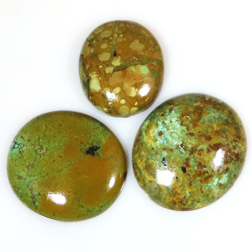 129.80 Ct 100% Natural Tibet Turquoise Cabochon ~3 PCs Lot~ Loose Gemstone LP249