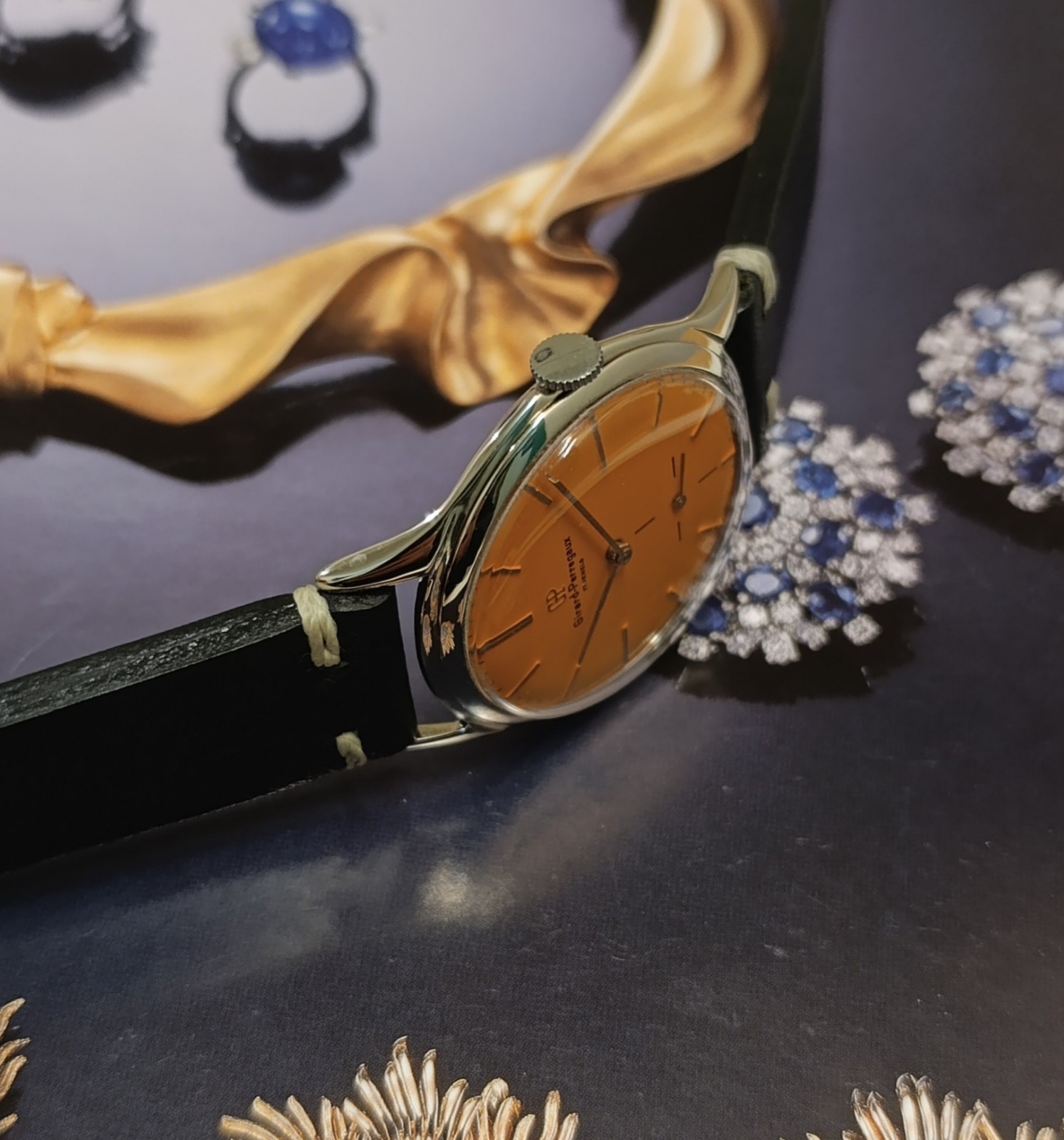 GENT´S GIRARD PERREGAUX ORANGE DIAL GP. 03 MOVEMENT JUMBO SIZE