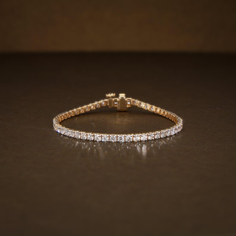 14k Yellow Gold Round Cut Lab Grown Diamond Engagement Anniversary Gift For Wife