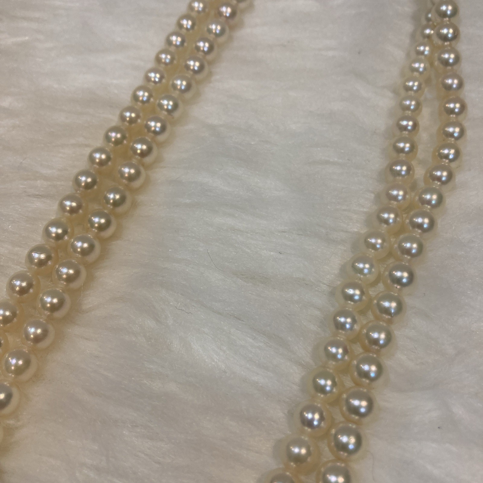Akoya Pearl Long Necklace 104cm 61g 6-6.5mm Silver Clasp