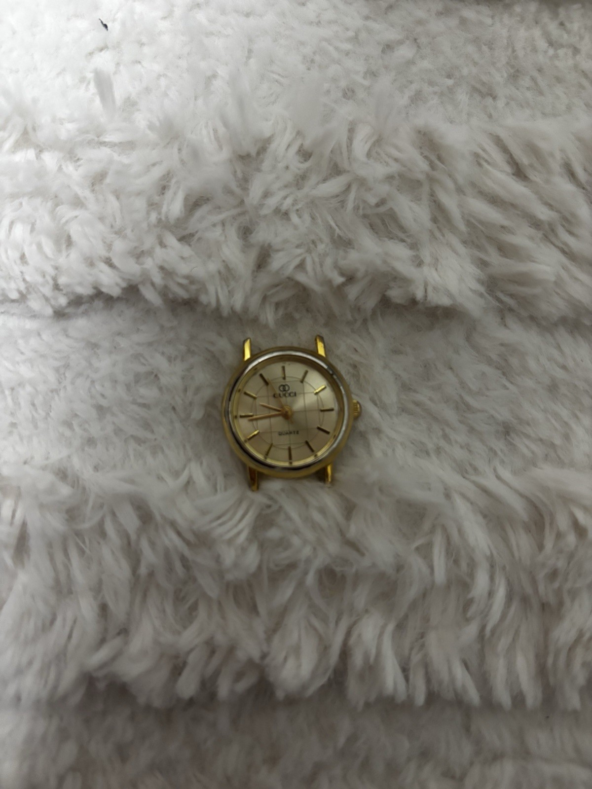 Gucci Gold Quartz Metal Wristwatch Watch Head Non-Numeric Dial Marks For Parts