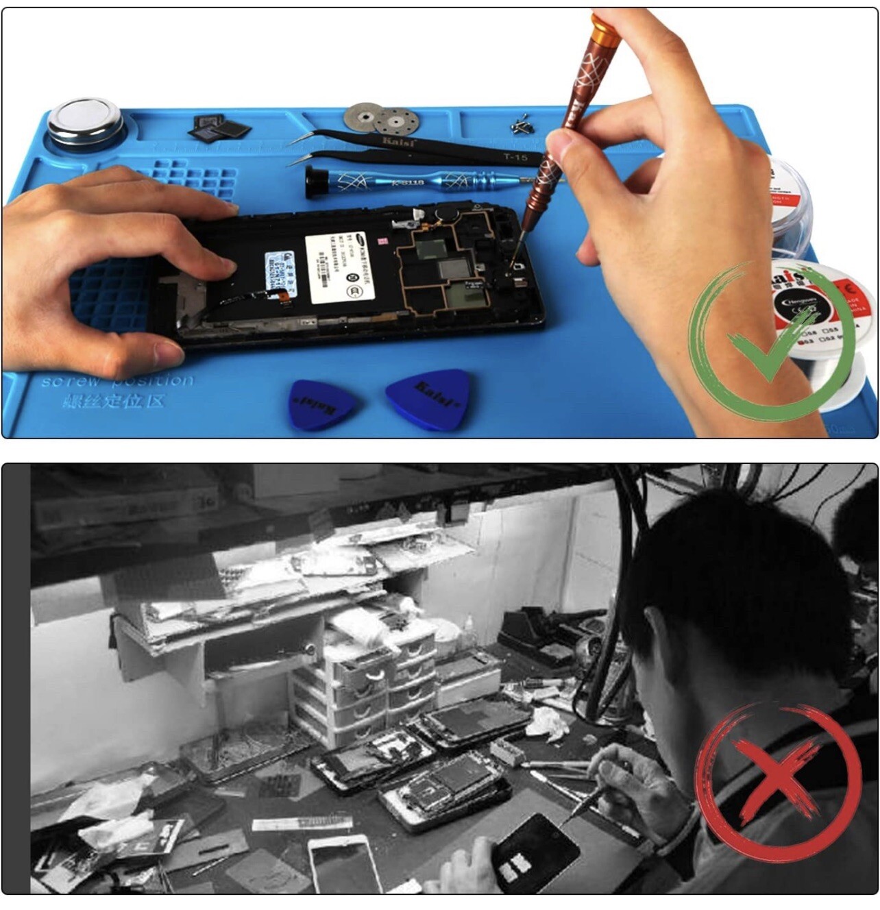 GH0722 Watch Repair Tool Mat Pad Anti-slip Rubber Sheet for Work Desk