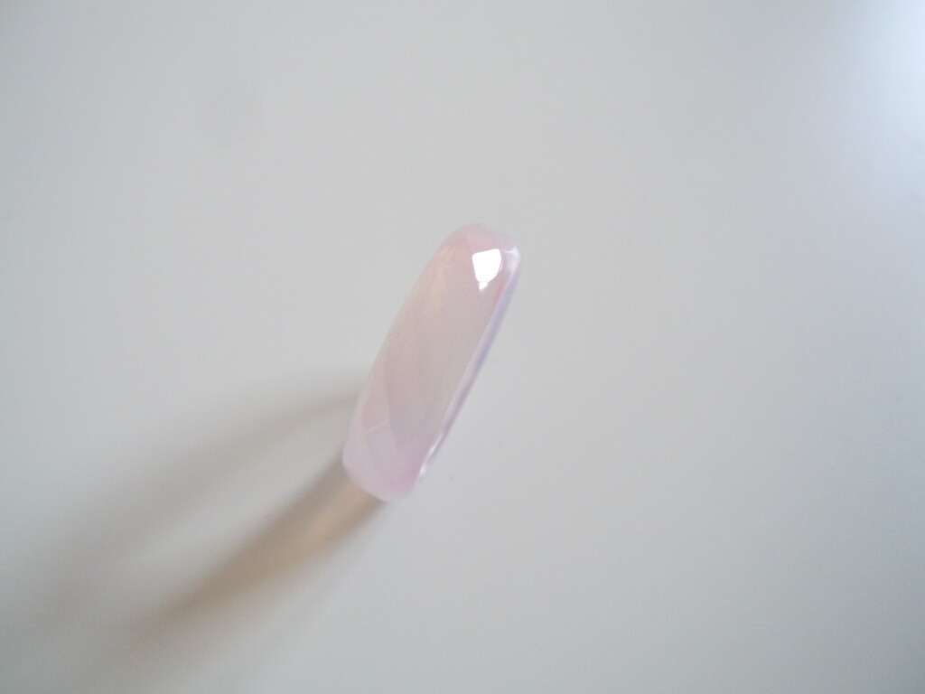 Ring Band Ring Pink Faceted Gemstone 2.0 G/Size 55 (Approx. Ø 17.5 Mm)/B: 0.6 Cm