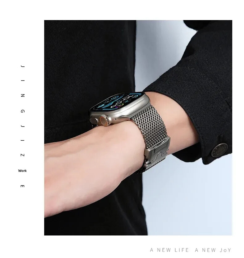 Titanium Metal iWatch Band Strap For Apple Watch Ultra 11 10 9 8 7 6 5 4 SE 3 2