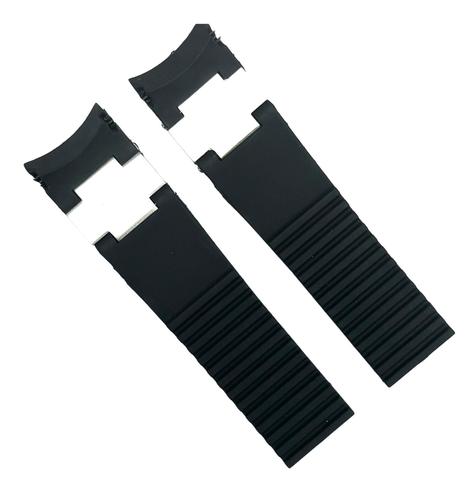 22mm Black Blue Browm Rubber WatchBand for ULYSSE NARDIN Maxi Marine Metal Piece