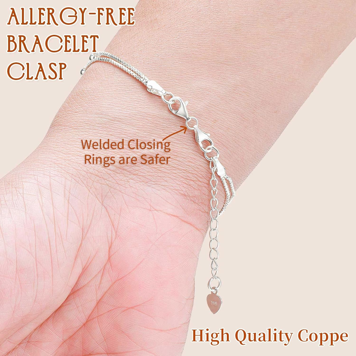 Double Lobster Claw Clasps Necklace Extender Silver, Double End Design Necklace