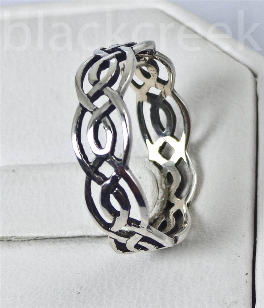 .925 Sterling Silver~ ~Celtic Infinity Band Size 4/5/6/7/8/9/10/11/12/13/14