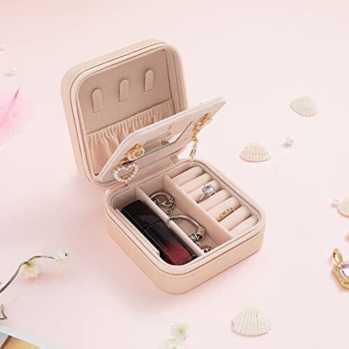 KElofoN Travel Jewelry Case and Organizer with Mirror – Gift for Women and Girls