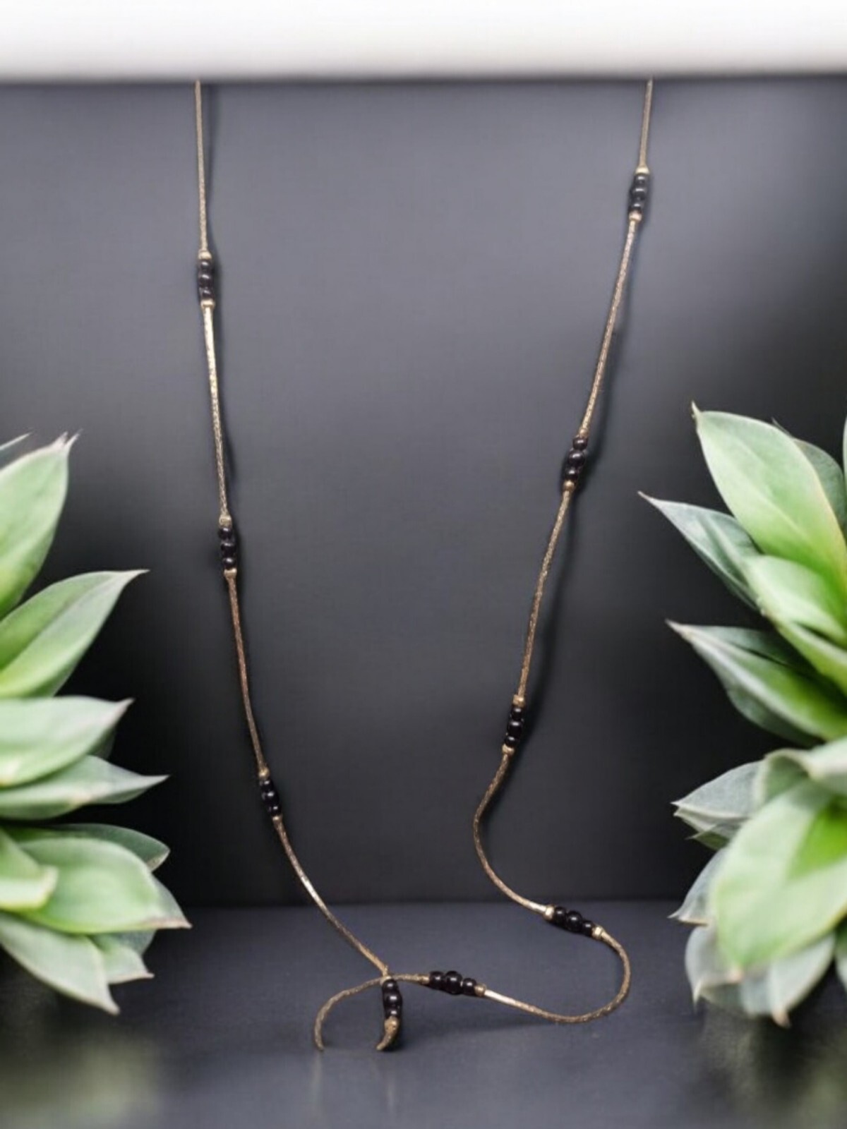 black and gold chain necklace
