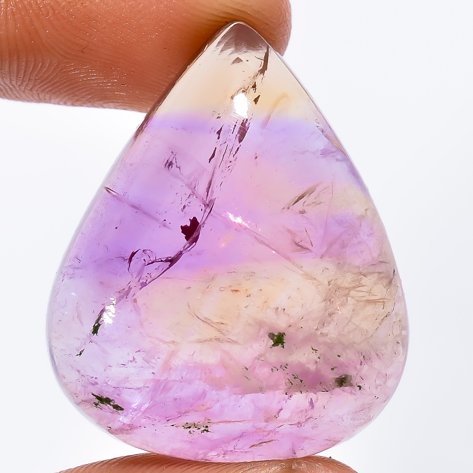 Natural Ametrine Pear Shape Cabochon Loose Gemstone 50.5 Ct. 29X24X9 mm GC-30552