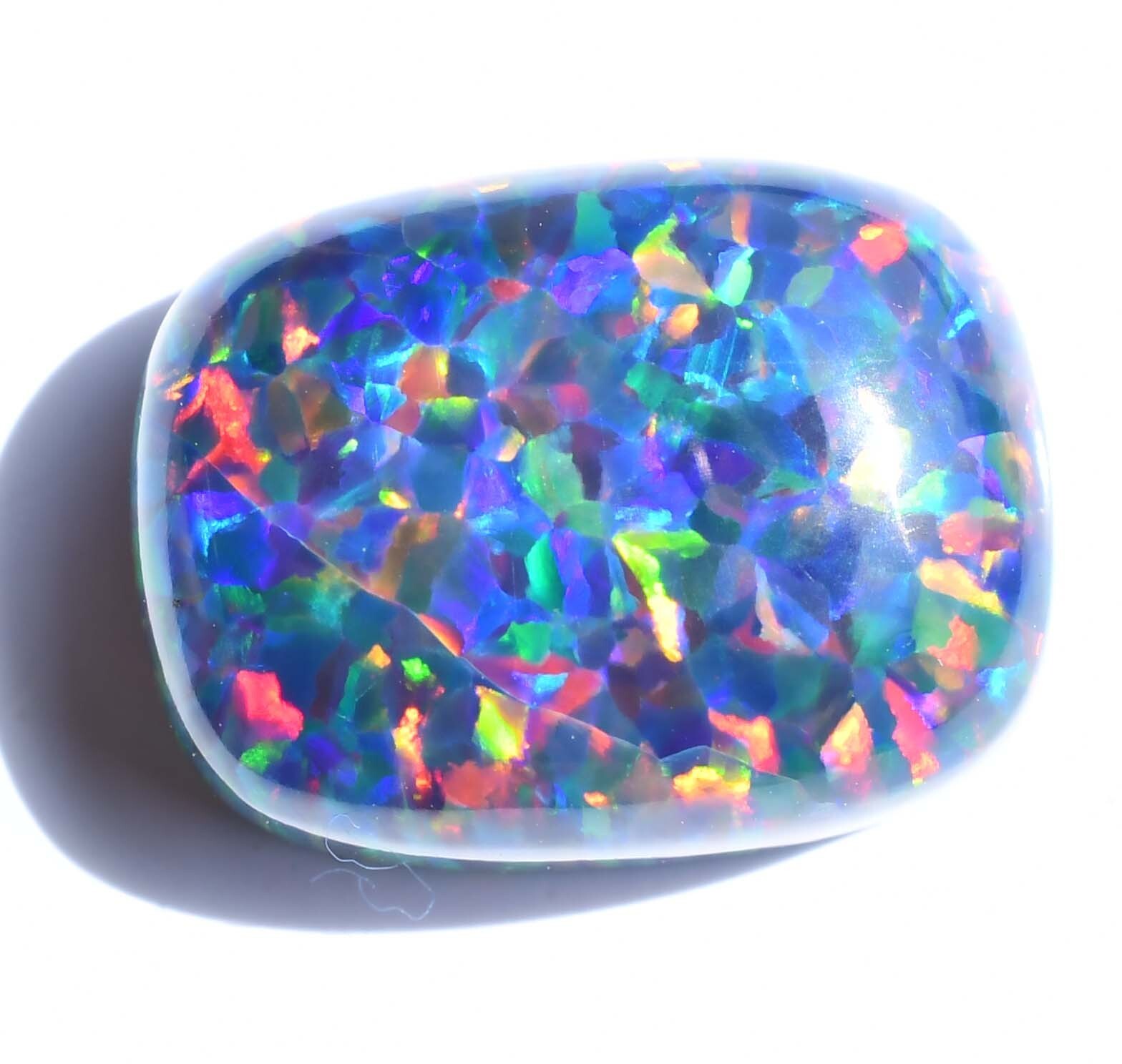 10.00 CT Natural Ethiopian Black Fire Opal Certified Very Rare Precious Gemstone
