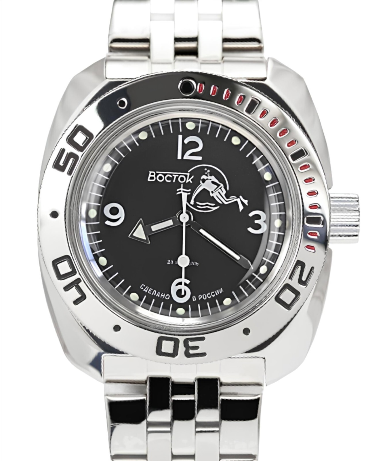 Vostok Amphibia 710919 Watch Scuba Dude Diver Mechanical Automatic USA Seller