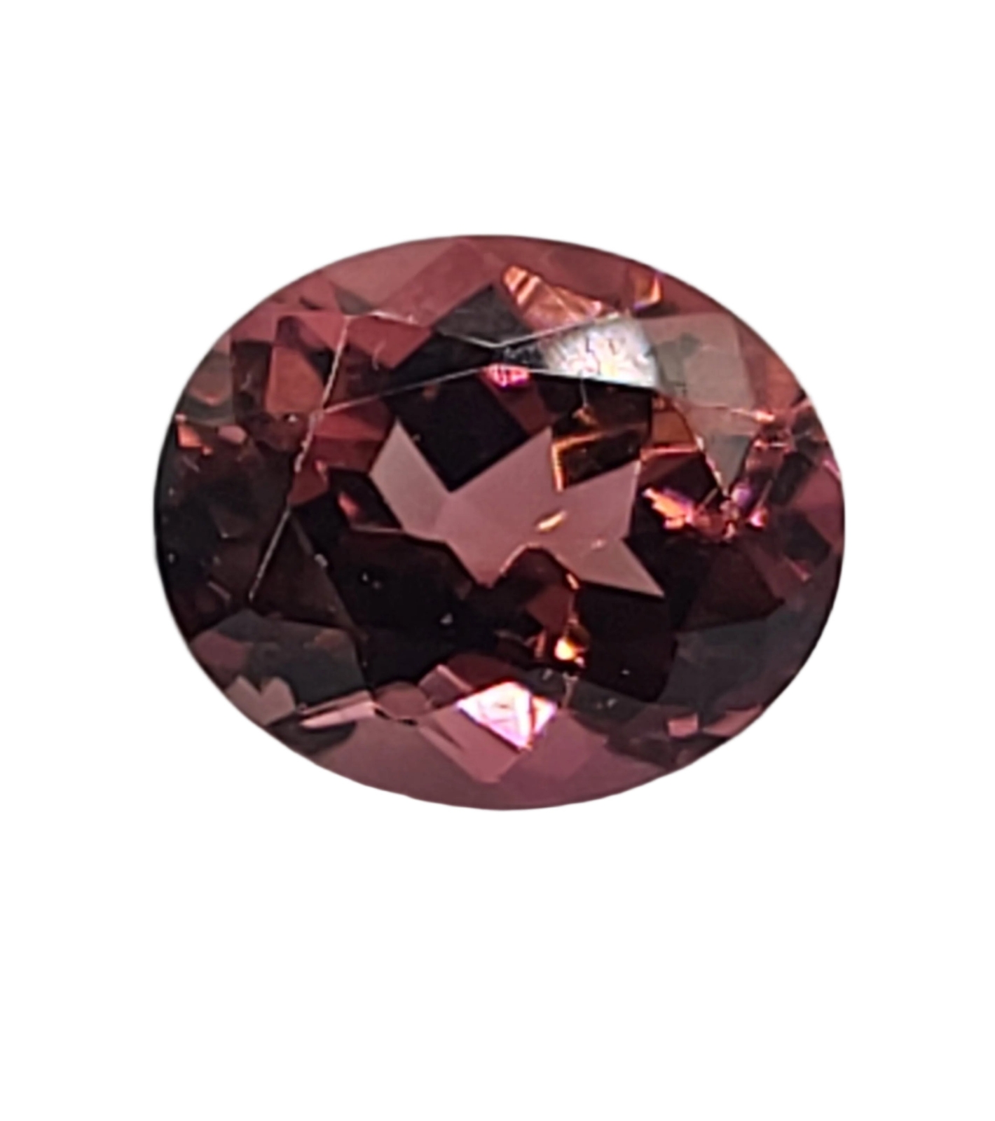3.95ct ETW Natural Deep Pink Tourmaline Gemstone – Oval Cut