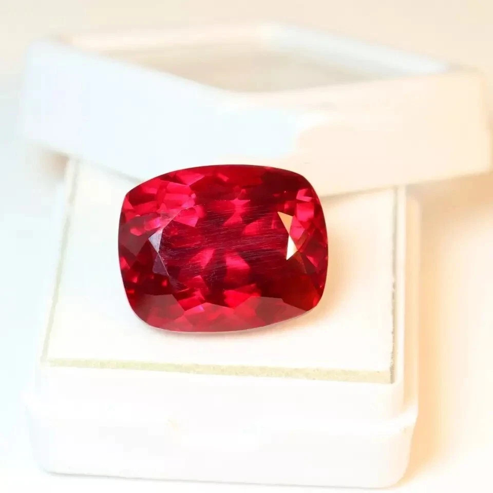 Unheated 10 Ct Natural BURMA Pigeon Blood Red Ruby Certified Loose Gemstone