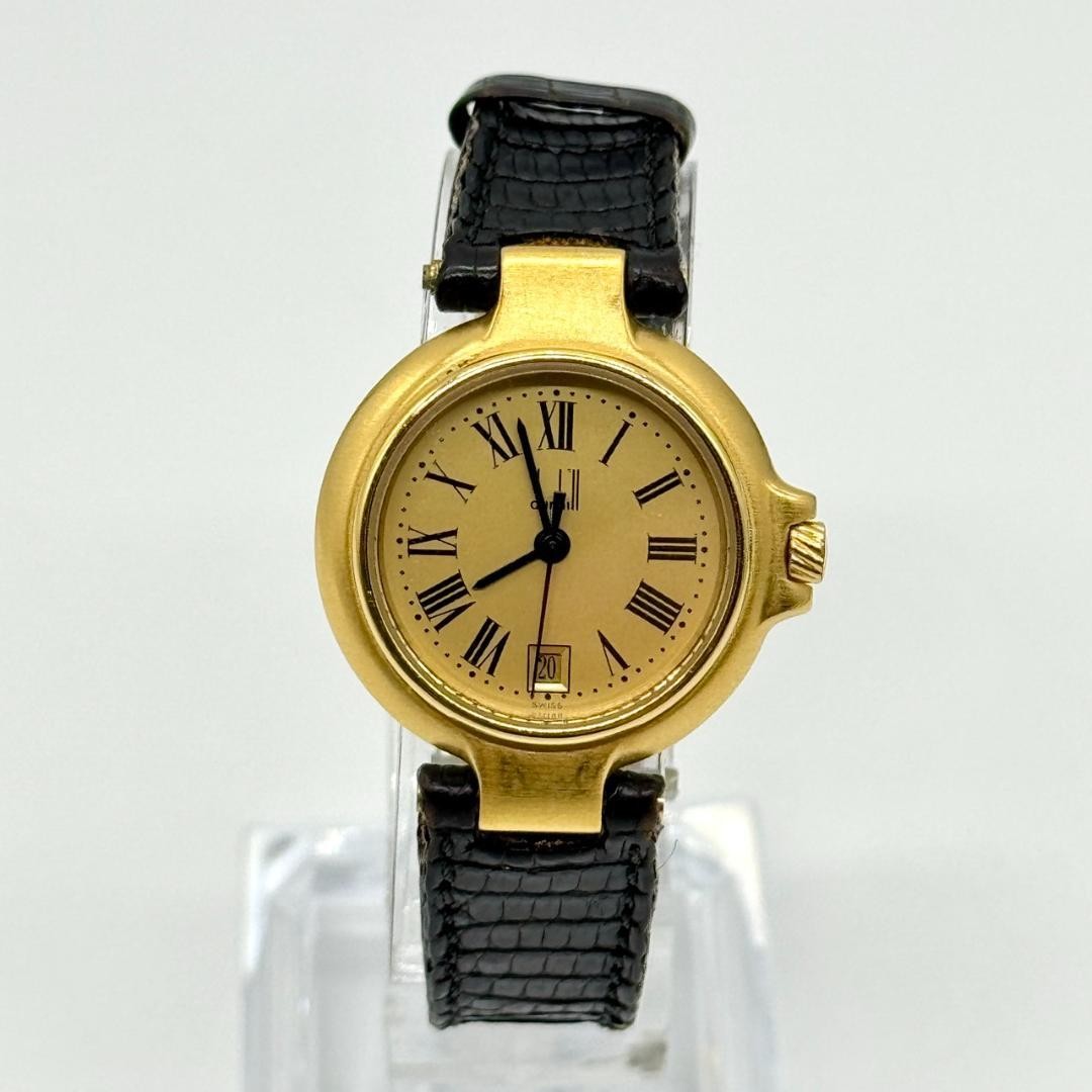 Dunhill Millennium Date Watch Gold Dial Working