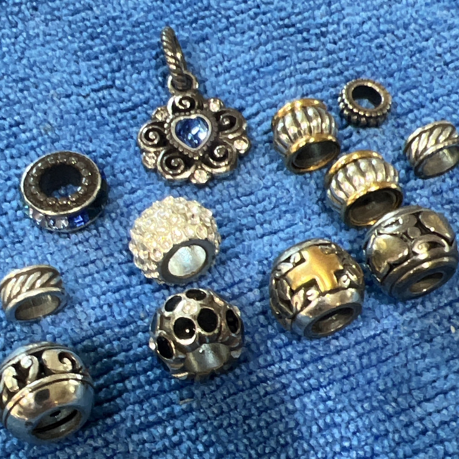 Brighton Charms 12 pieces. Excellent condition 1 mm beads