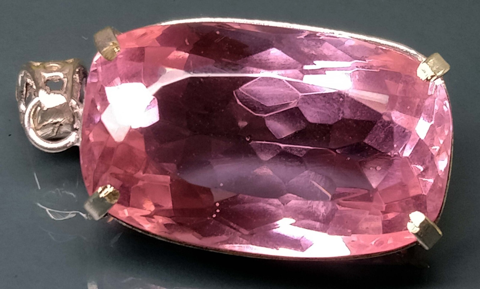 Pendant Pink Topaz Cushion Cut 100.00 Ct EGL Certified Natural Gemstone PD030