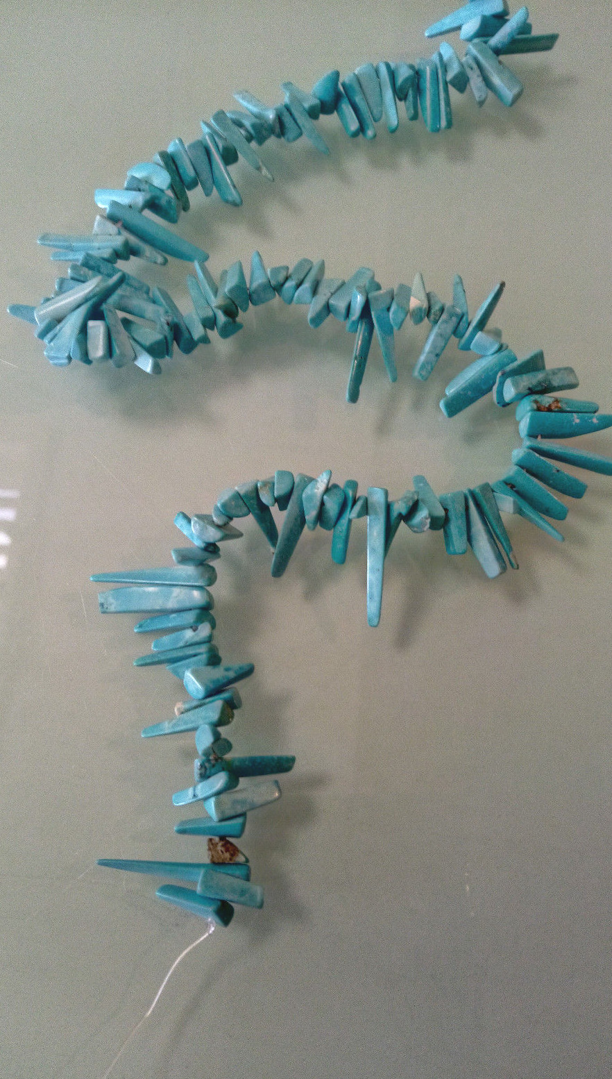 Turquoise Howlite Stick Chip Bead Strand: Length 40 cm.
