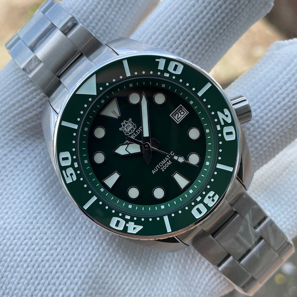 STEELDIVE SD1971 Mens 90mm 200M Automatic Dive Watch NH35 Sapphire Steel