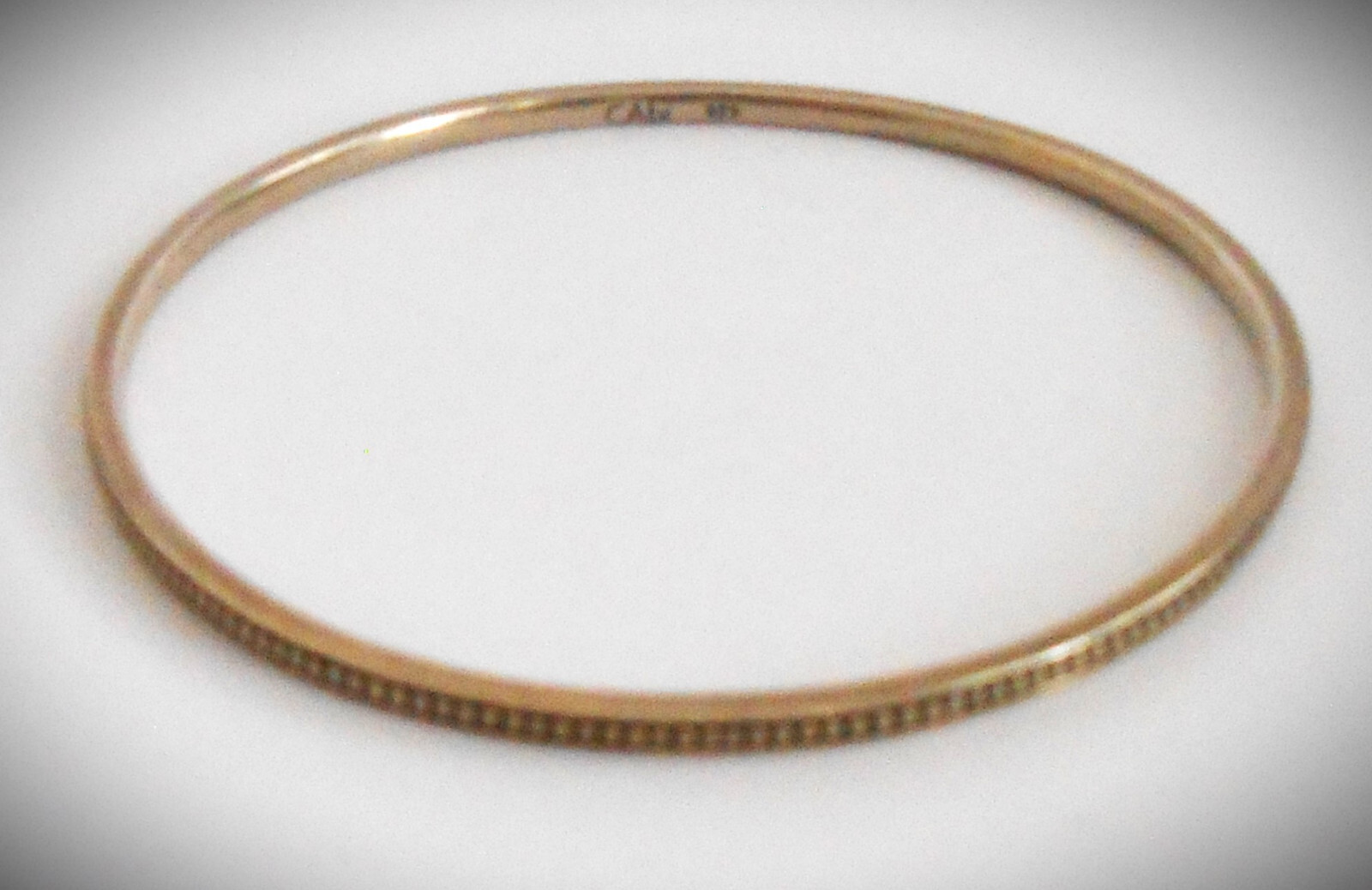 CAbi 925 STERLING SILVER GOLD TONE DOT DESIGNER BANGLE BRACELET- FREE SHIPPING!