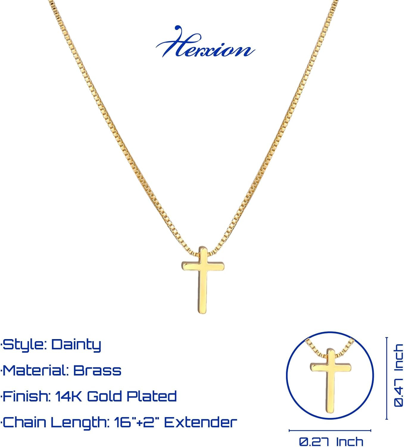 Gold Necklace for Women, Dainty 14K Gold Plated Pendant Layered Necklaces for Wo