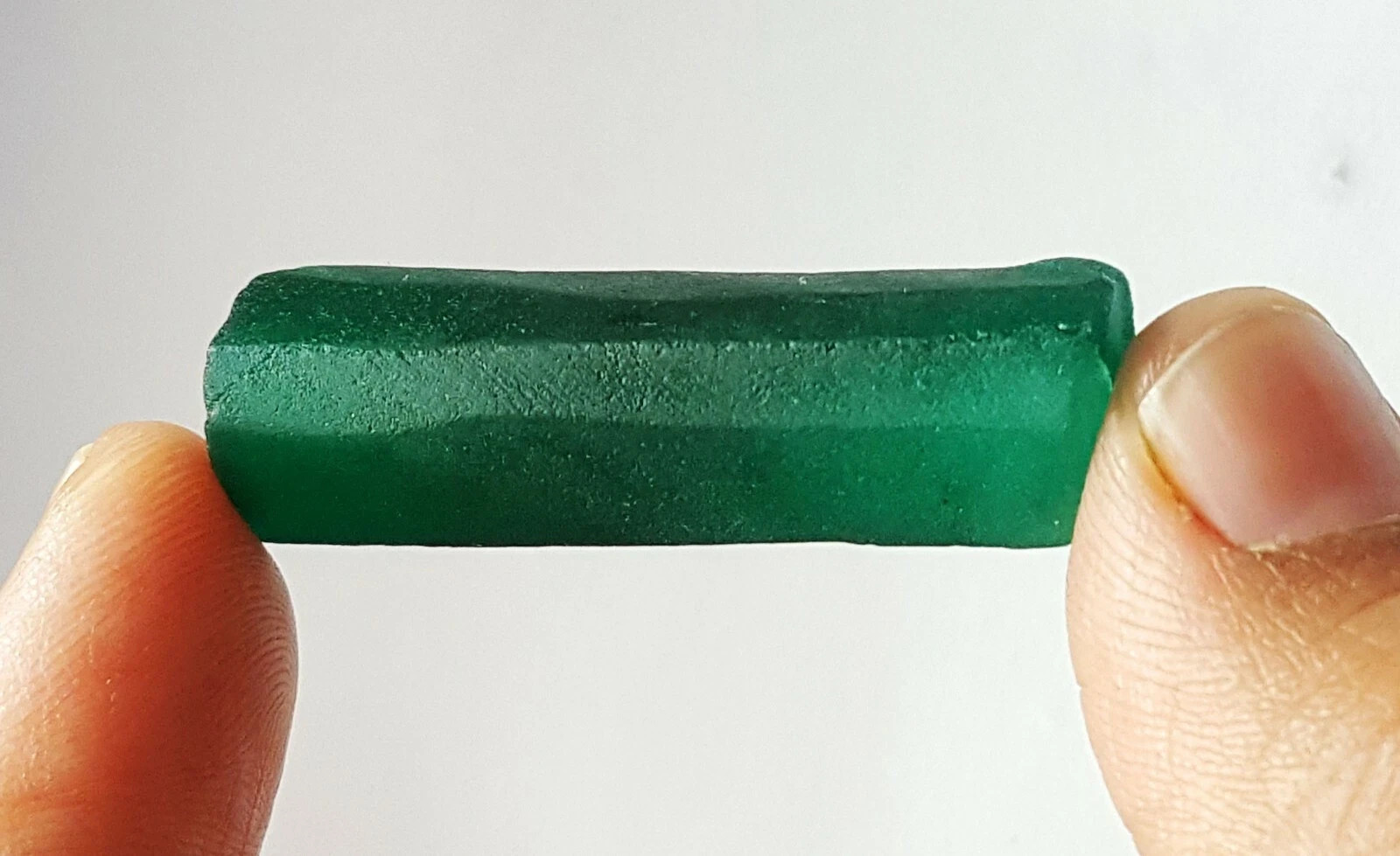 Natural Green Emerald 36.34 Ct Loose Gemstone Pencil Rough Certified A+ Quality