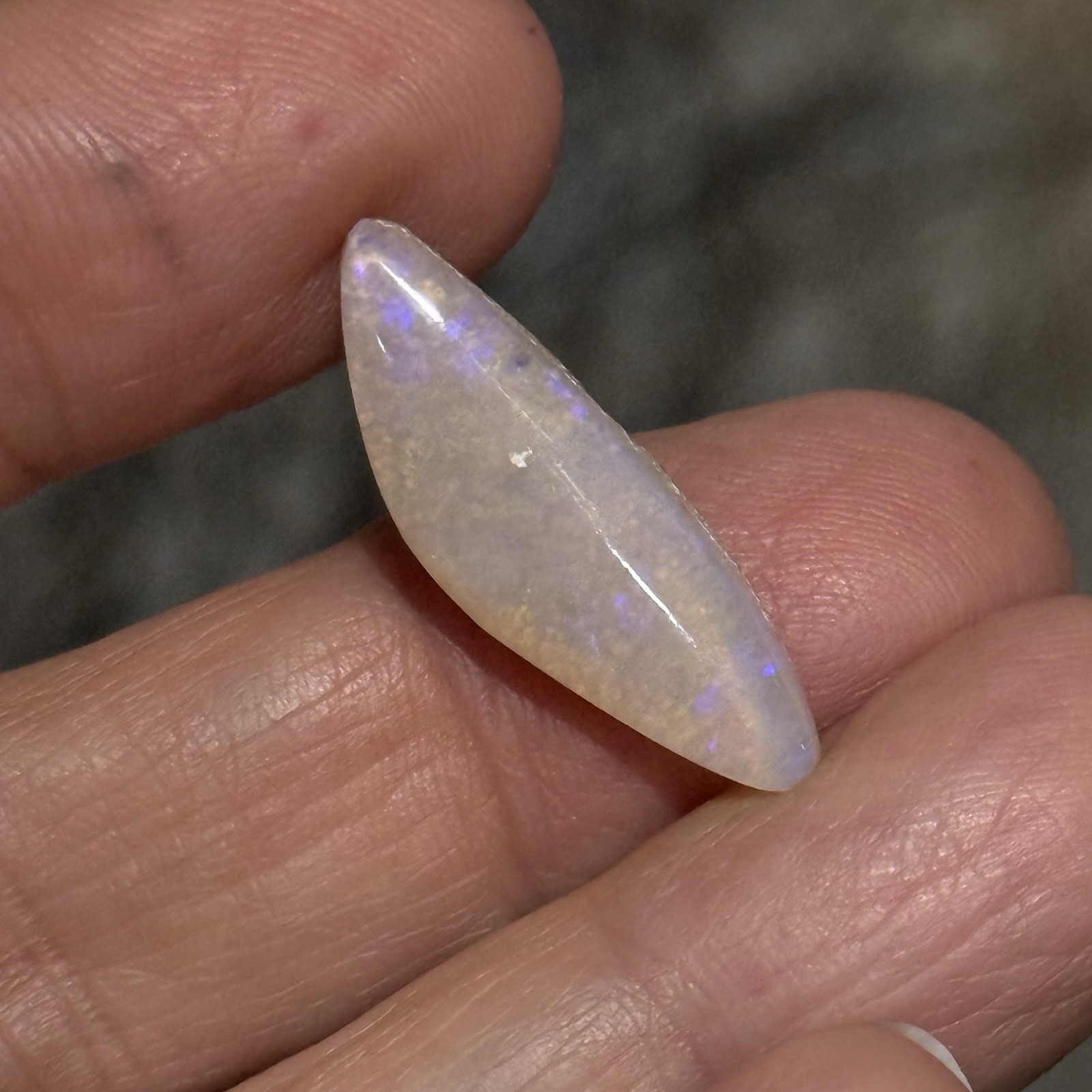 6.2ct 25.8×8.5×4.7mm Fine Natural Australian Crystal Pipe Opal Cabochon Gem