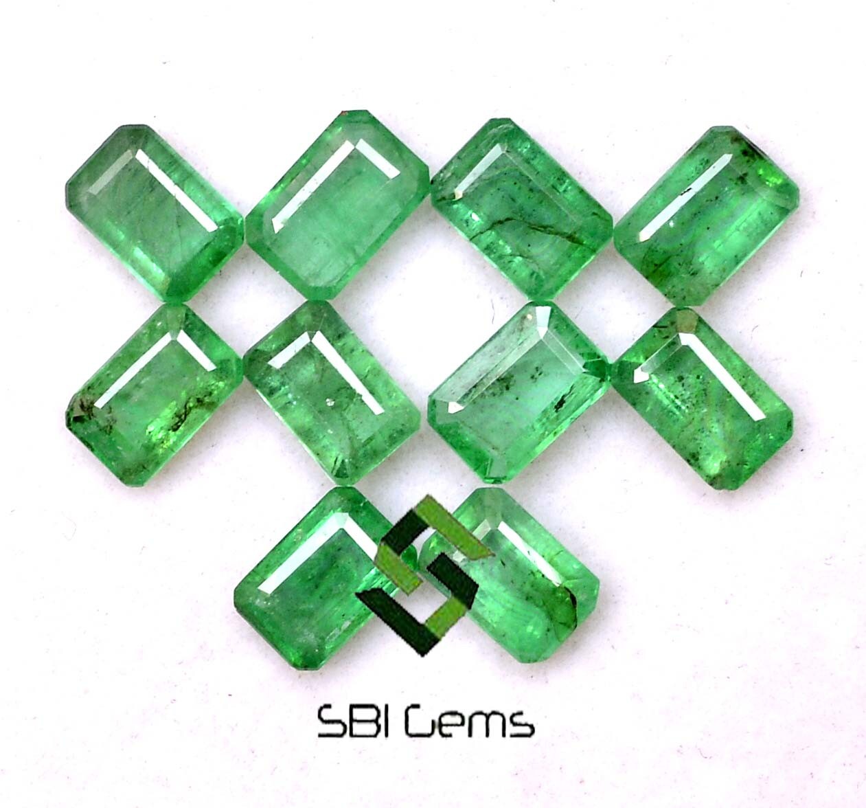5.37 CTS Natural Emerald Octagon Cut 6×4 mm Lot 10 Pcs Calibrated Loose Gemstone