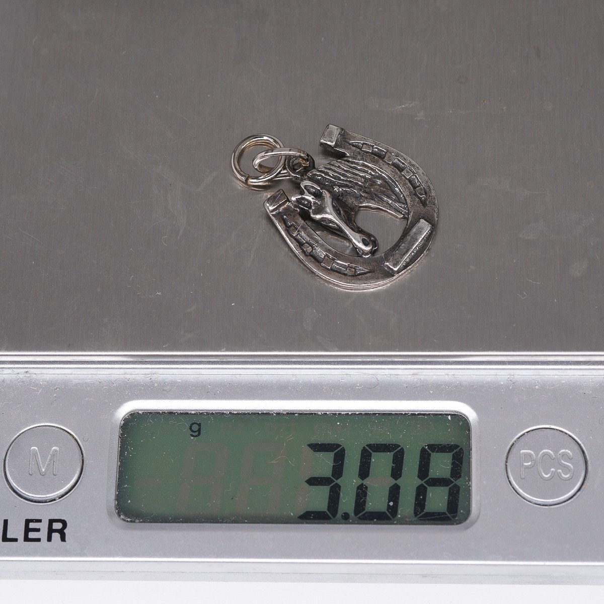 Equestrian Horse Horseshoe Charm Pendant Sterling Silver 925 Western | 3.08g