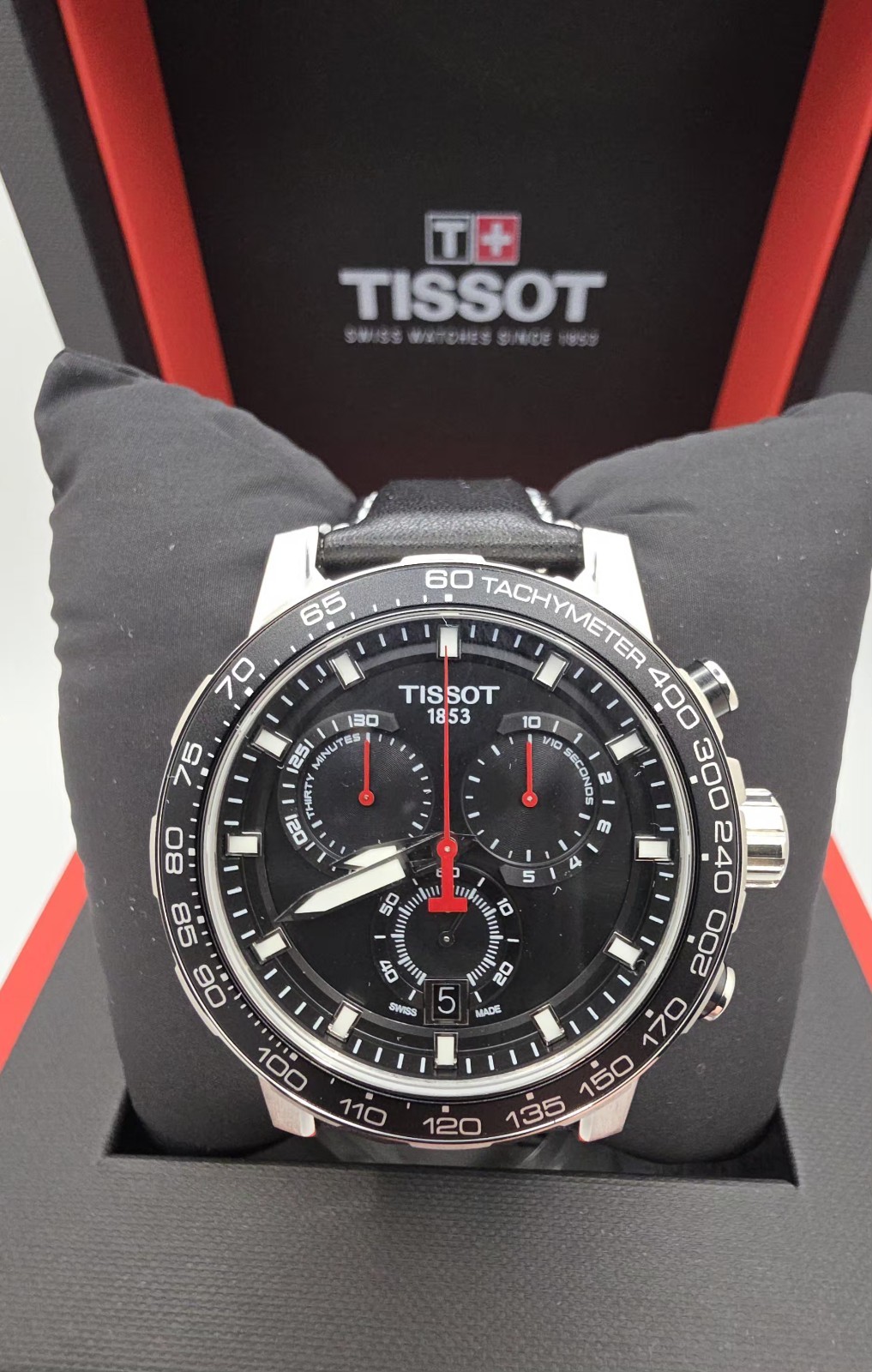 TISSOT Supersport Chrono T125.617.16.051.00 Quartz Black Dial Men’s Watch 45.5mm