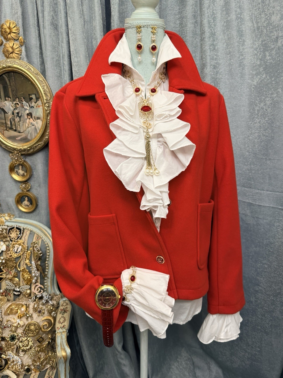 Crimson Elegance — Joan Rivers Classics V377 Watch