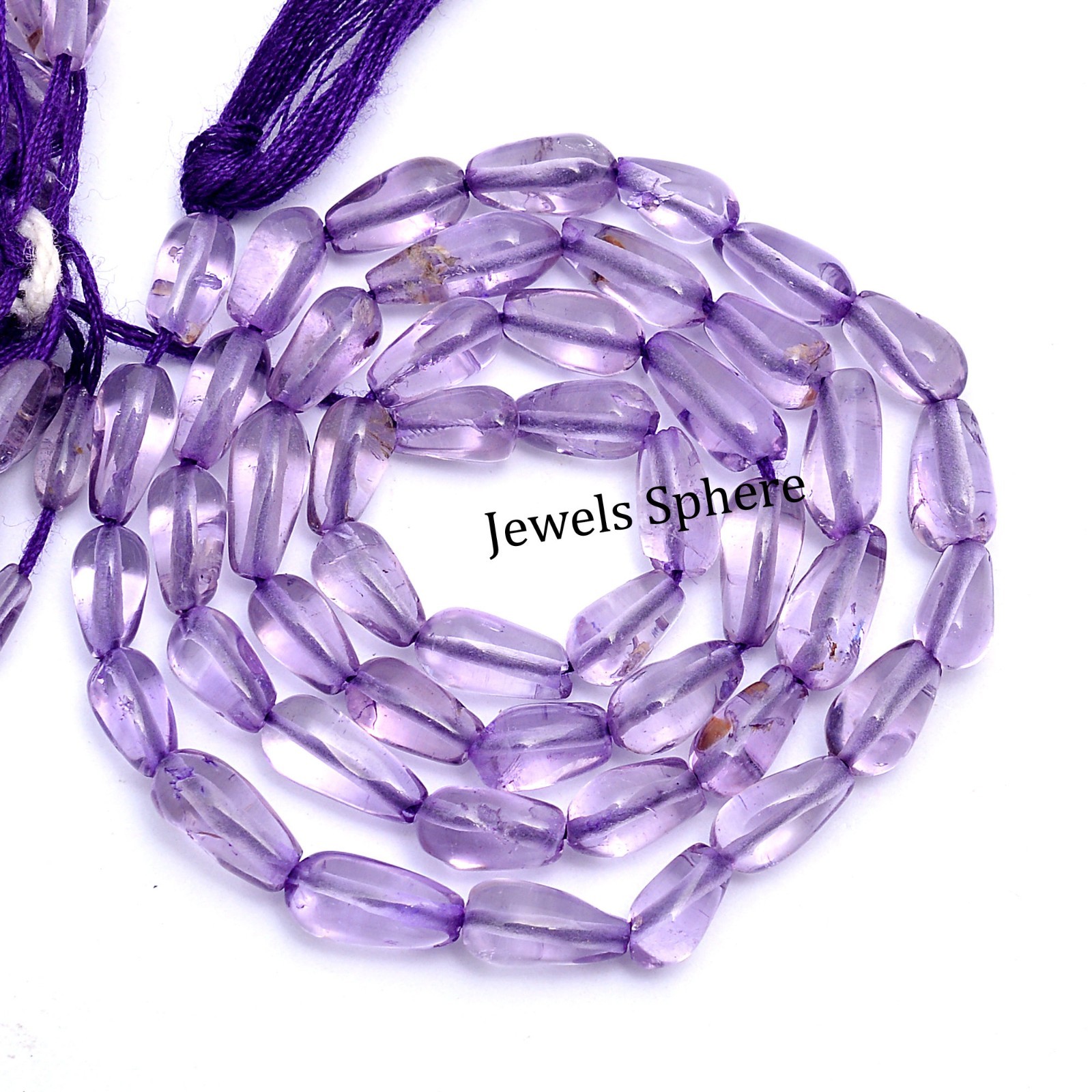 AA Quality Amethyst Smooth Straight Drill Drops Beads, 4×7 mm To 4×10 mm