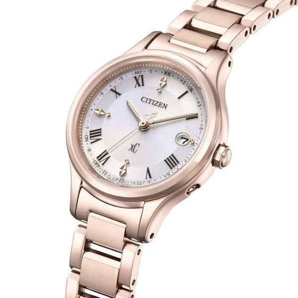 Citizen Xcrossee hikari collection ES9497 96A white dial wristwatch for ladies.