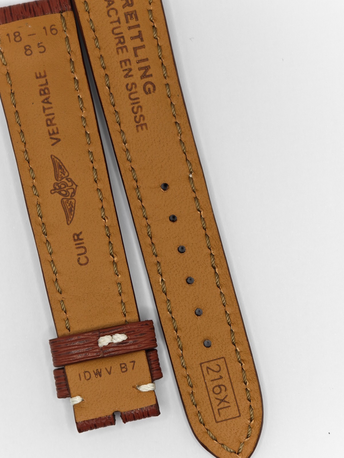 New Breitling Texture calfskin leather strap 18-16 mm