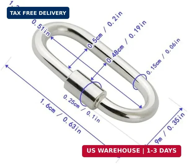 Link Lock Jump Ring 925 Sterling Silver Jewelry Components Carabiner Clasp, Jewe