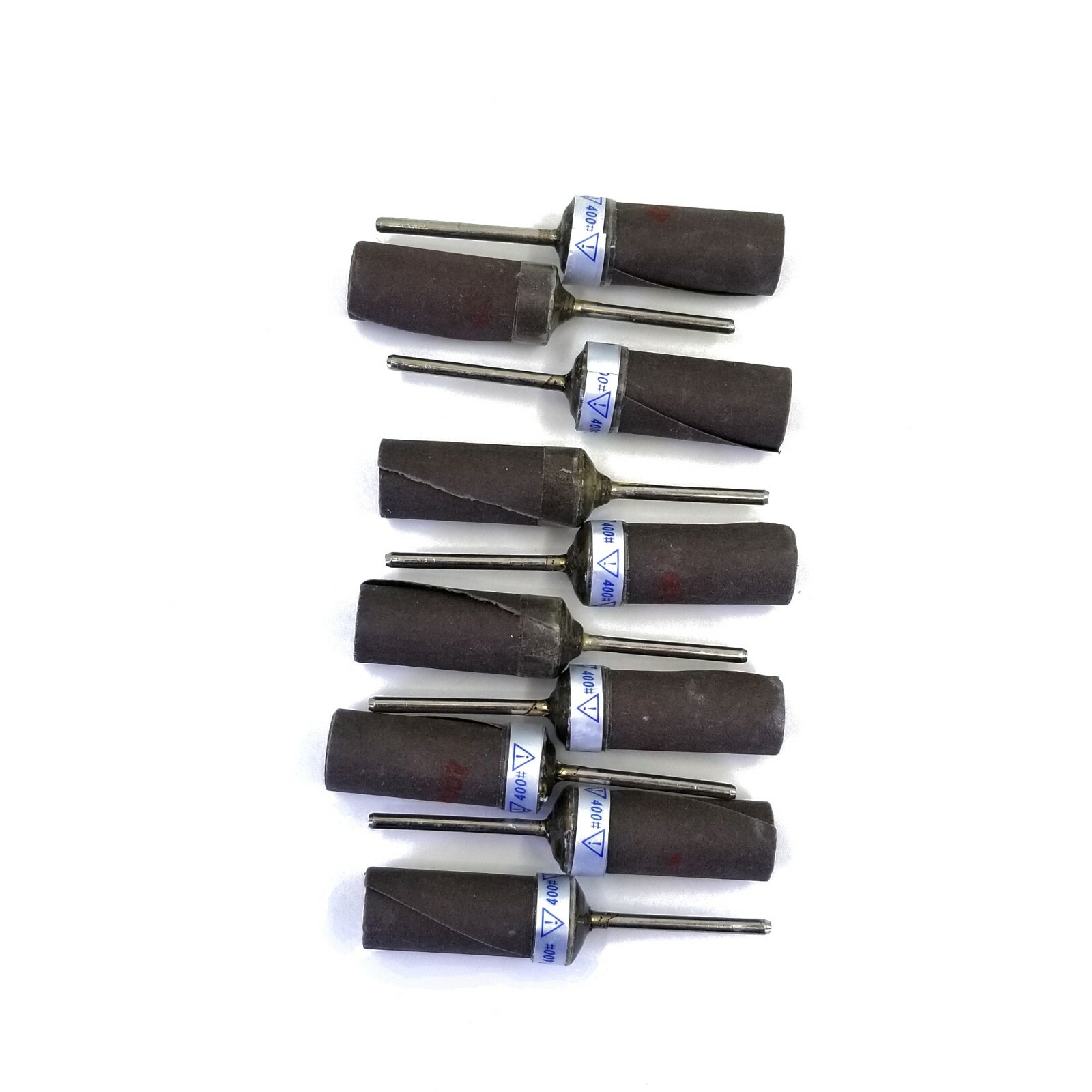 Abrasive Roll Mounted on Mandrel Stone Metal Polishing Sanding 400 Grit 10 Pack