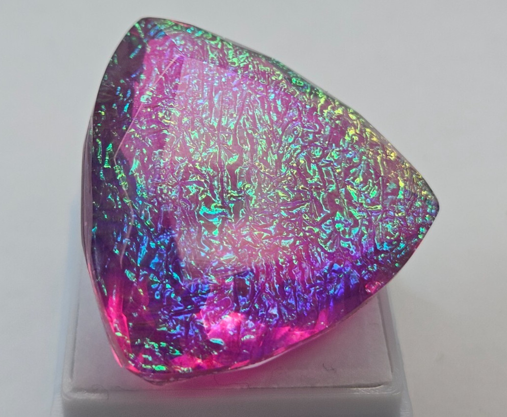 Monarch Fire Opal Trillion Cut Natural 71+ Ct EGL Certified Loose Gemstone