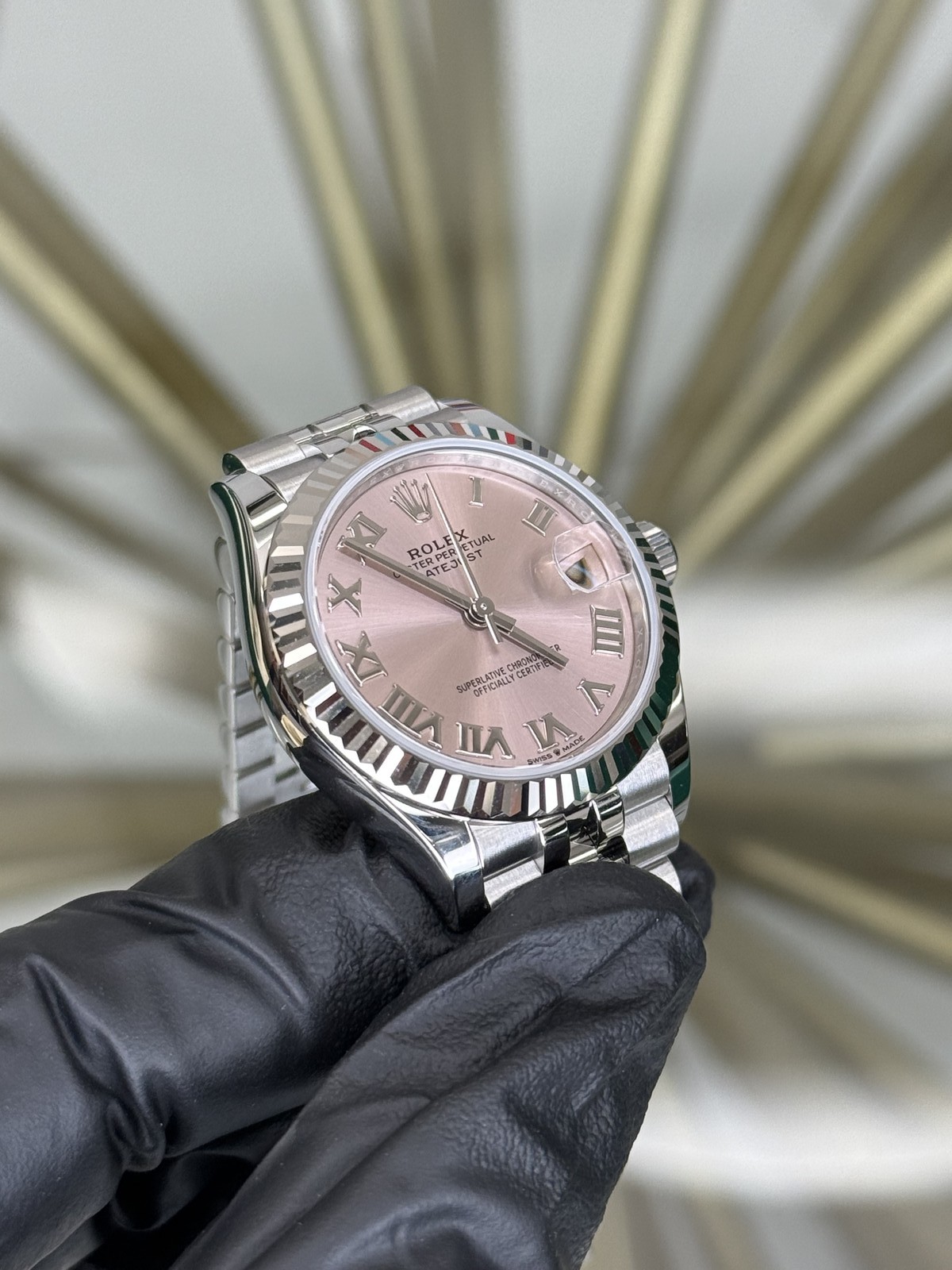 2026 Rolex Datejust 31 Pink Roman Dial on Jubilee 278274 Complete