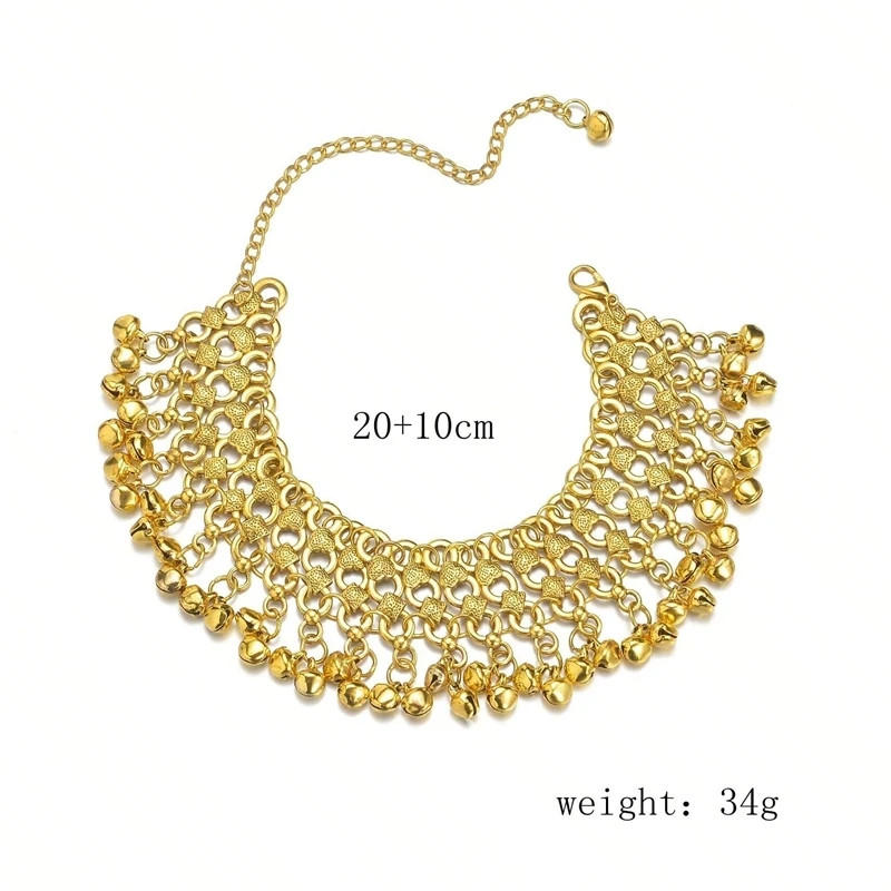 Accessories Ankle Bracelets Women Bohemian Retro Bell Tassel Chain Foot Jewelry