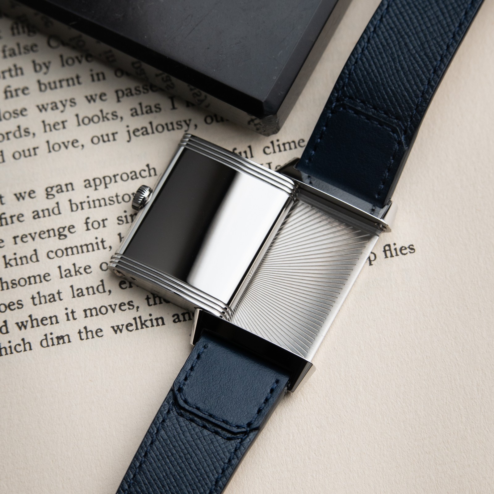 Jaeger-LeCoultre Reverso UNWORN 12/2025 Tribute Monoface Blue Dial Leather Watch