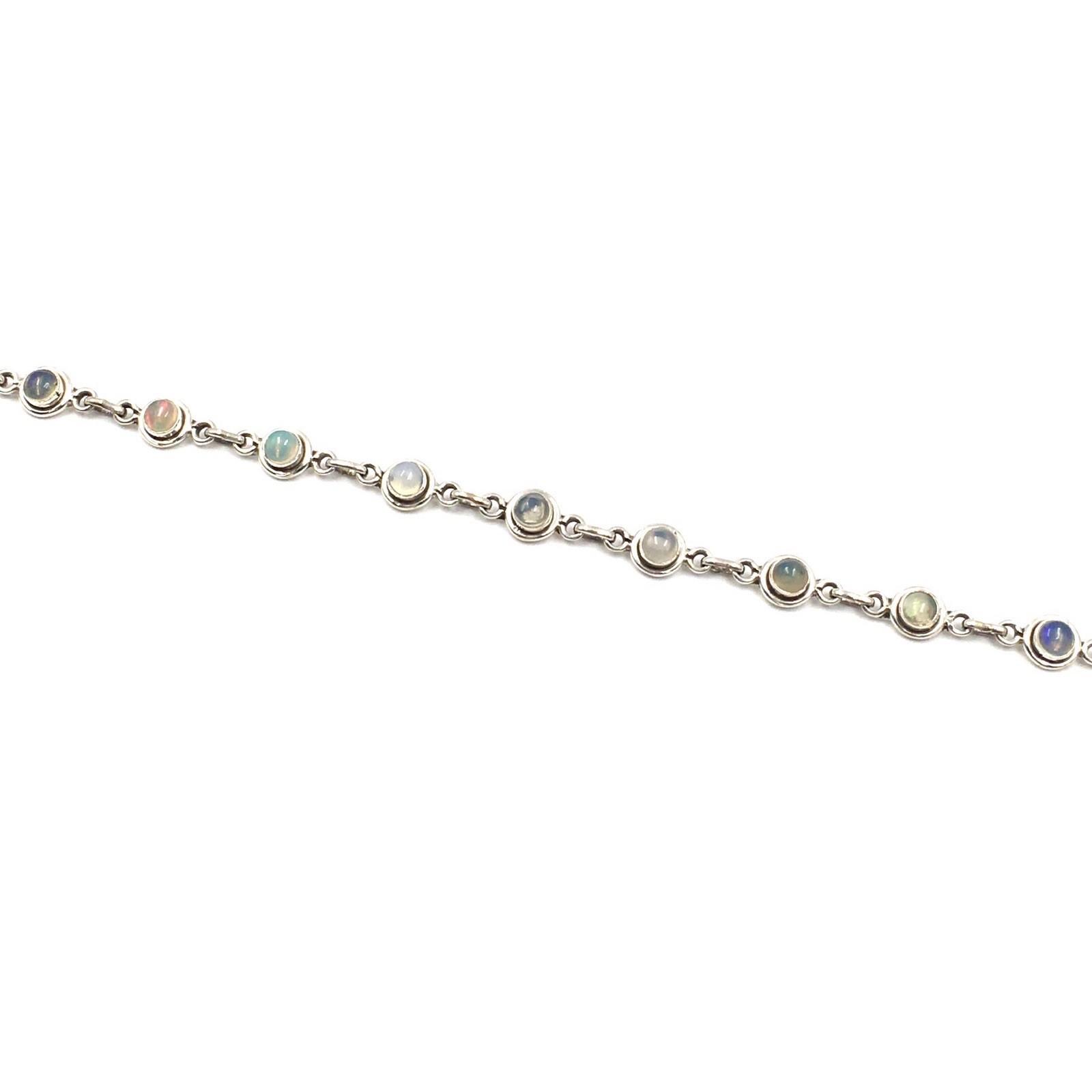 19-21.5cm Bracelet 925 Sterling Silver Opal Tennis Bracelet 4.9c Jewelry Multicolor