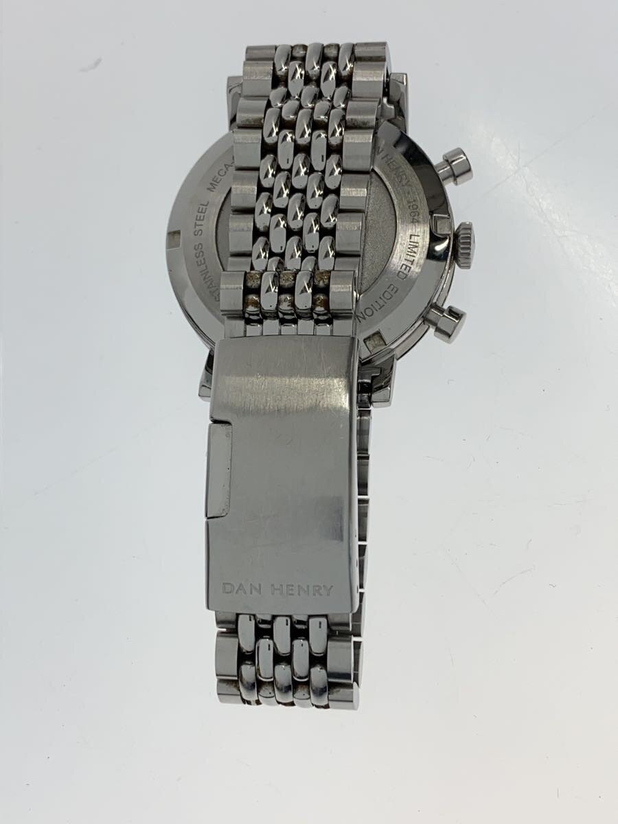 DAN HENRY Watch Analog Navy Dial Silver 1964 Men’s Auth Rare w/Accessory