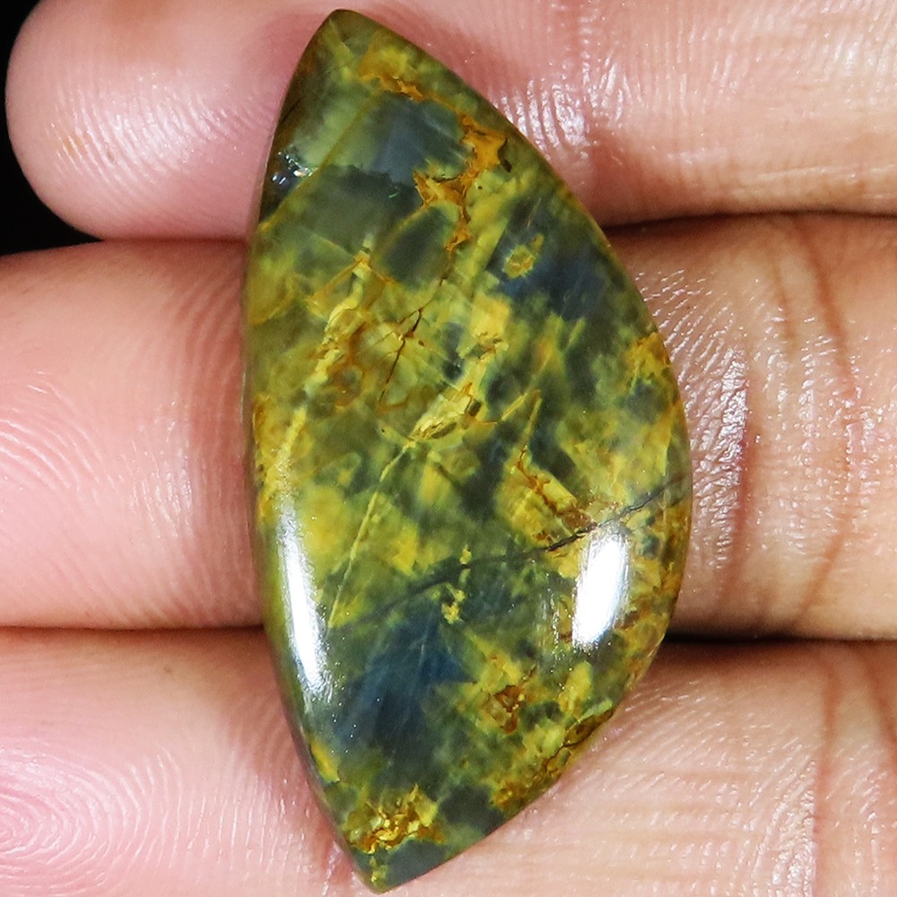natural NELLITE PIETERSITE cabochon loose gemstone 33.95 Carat. (19 x 38 x 5 mm)